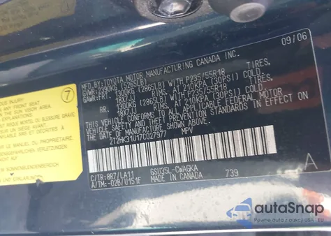 2007 Lexus Rx 350 из США, поврежденный, VIN 2T2HK31U17C027977